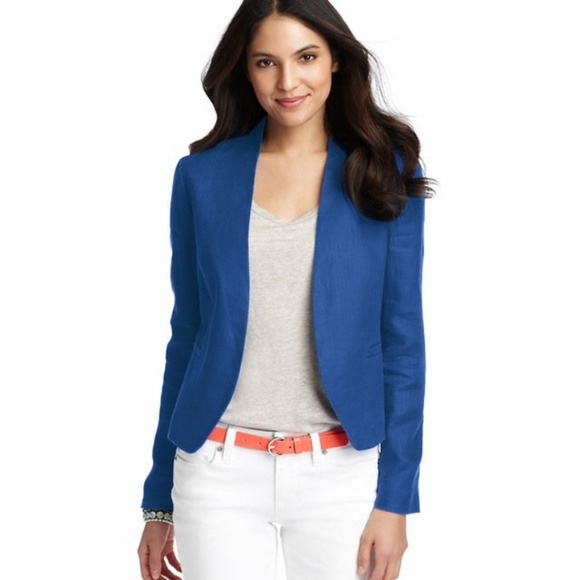 LOFT Jackets & Blazers - Cobalt Blue Linen Jacket